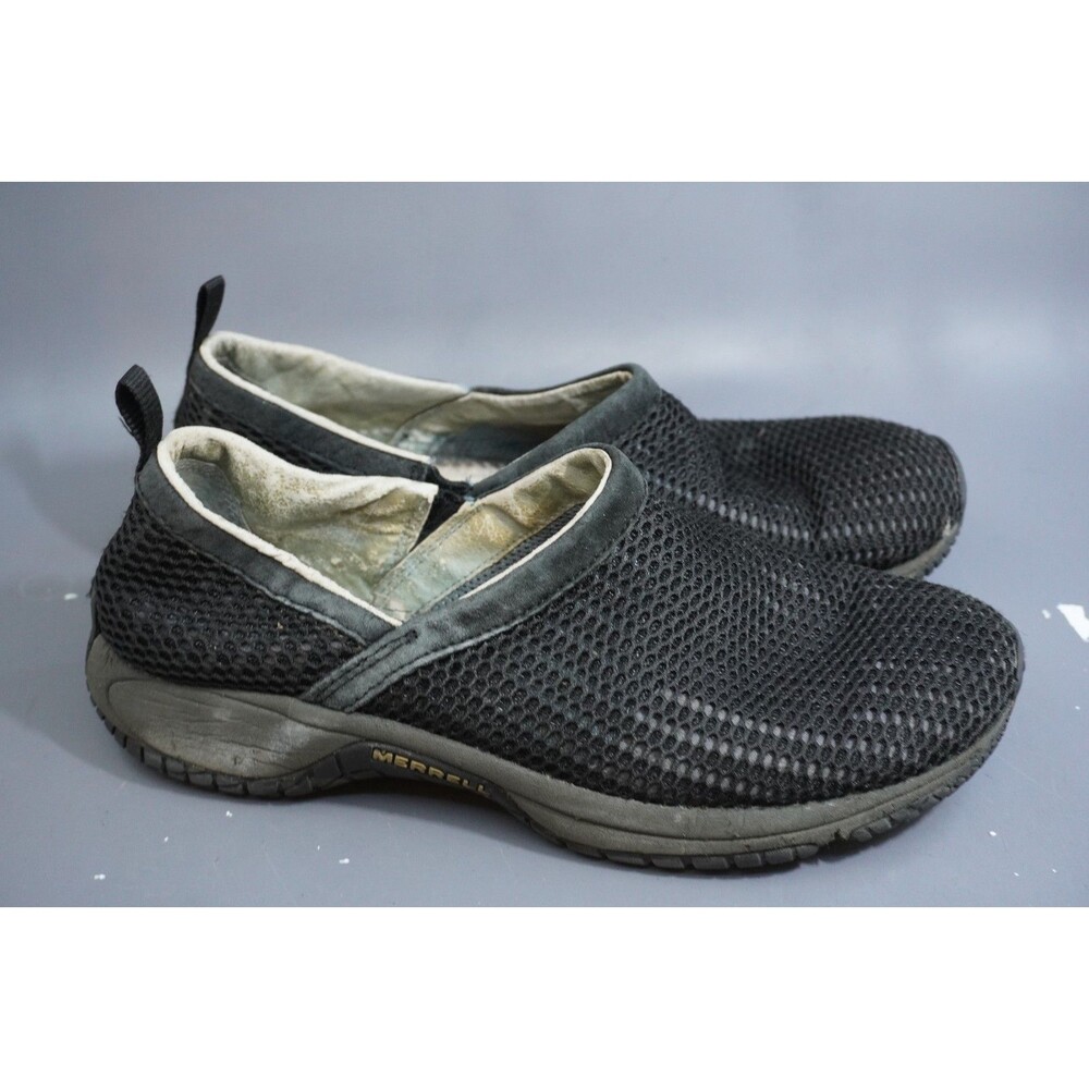 Merrell Encore Adams Breeze Black Mesh Slip On Clogs Shoes Womens Size 9 J66496